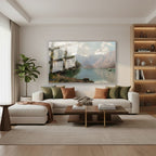 Yatay Cam Tablo Salon Duvar Tablosu Yatay Cam Golmanzarasi2 Yeni Ev Hediyesi Ofis Tablosu