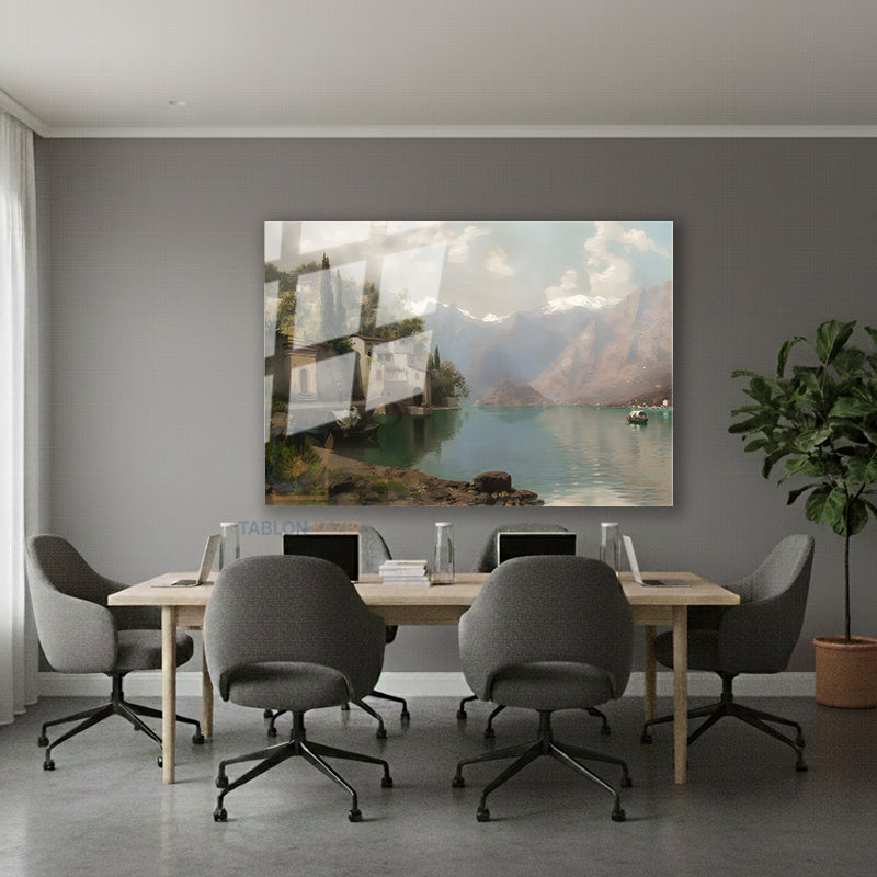 Yatay Cam Tablo Salon Duvar Tablosu Yatay Cam Golmanzarasi2 Yeni Ev Hediyesi Ofis Tablosu