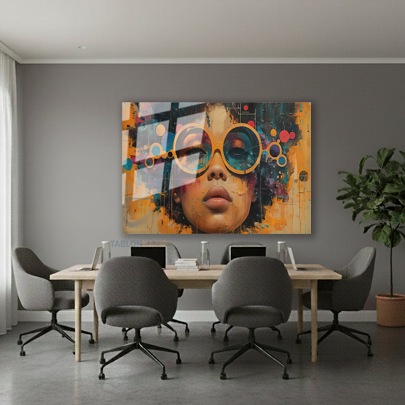 Yatay Cam Tablo Salon Duvar Tablosu Yatay Cam Gozluklukiz Yeni Ev Hediyesi Ofis Tablosu