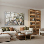 Yatay Cam Tablo Salon Duvar Tablosu Yatay Cam Gulbahcesi Yeni Ev Hediyesi Ofis Tablosu