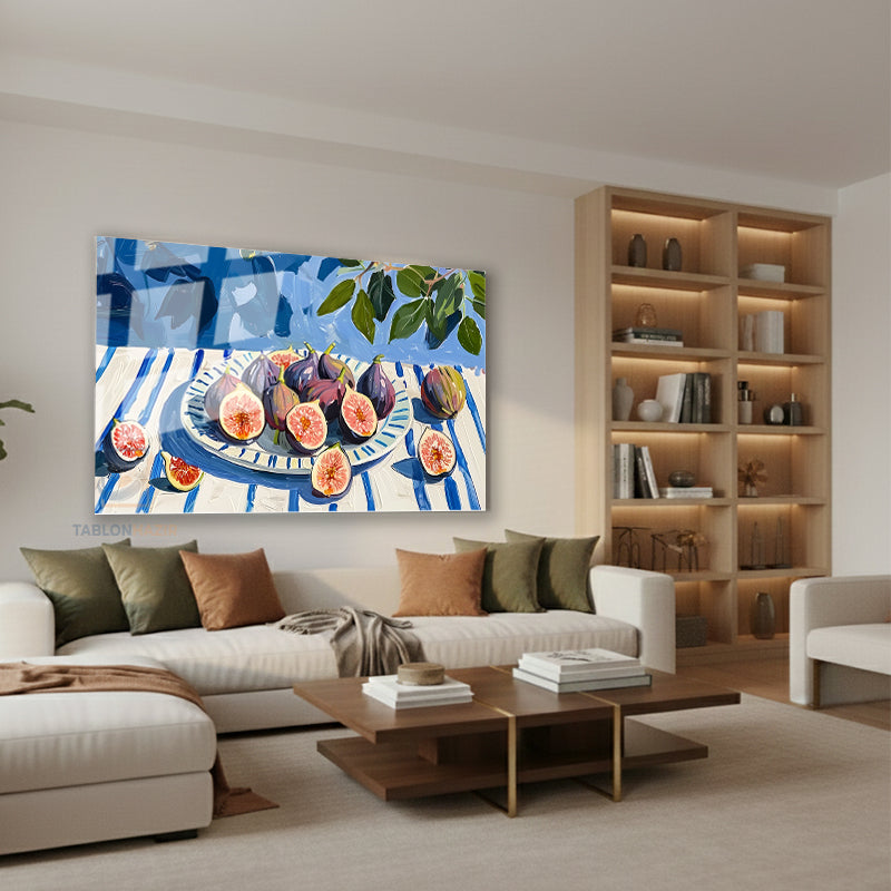 Yatay Cam Tablo Salon Duvar Tablosu Yatay Cam Incirtabagi2 Yeni Ev Hediyesi Ofis Tablosu