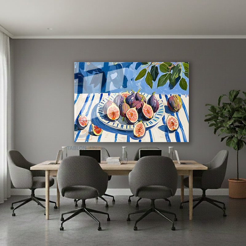 Yatay Cam Tablo Salon Duvar Tablosu Yatay Cam Incirtabagi2 Yeni Ev Hediyesi Ofis Tablosu