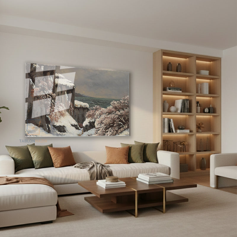 Yatay Cam Tablo Salon Duvar Tablosu Yatay Cam Kismanzarasi Yeni Ev Hediyesi Ofis Tablosu
