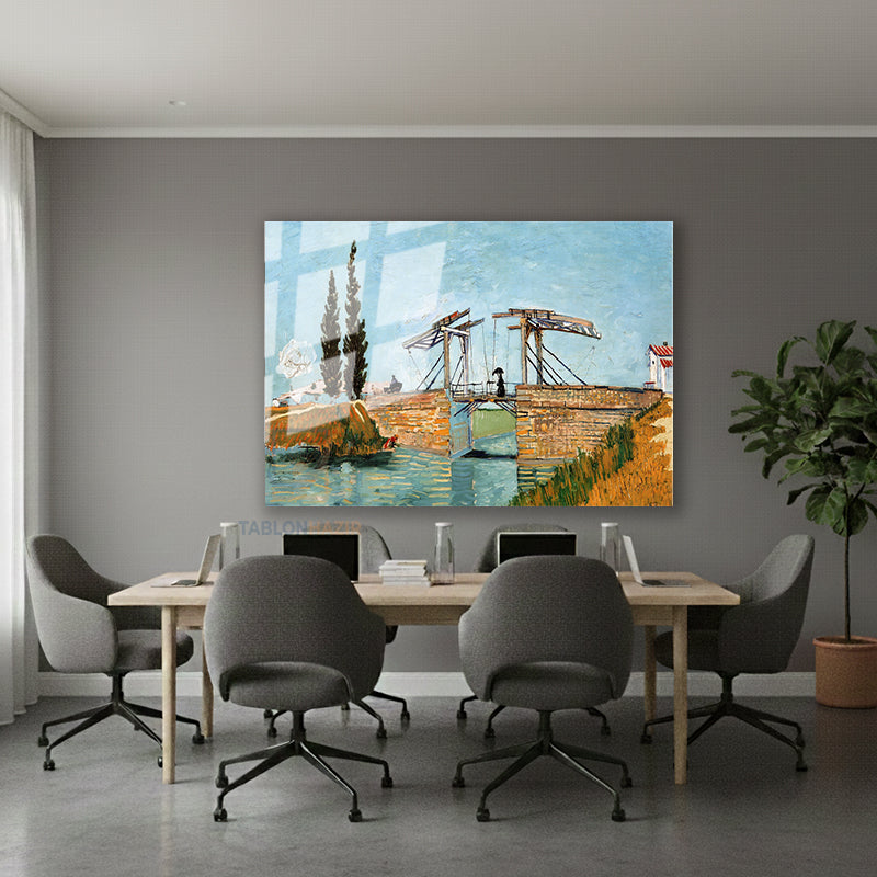 Yatay Cam Tablo Salon Duvar Tablosu Yatay Cam Koprumanzarasi Yeni Ev Hediyesi Ofis Tablosu