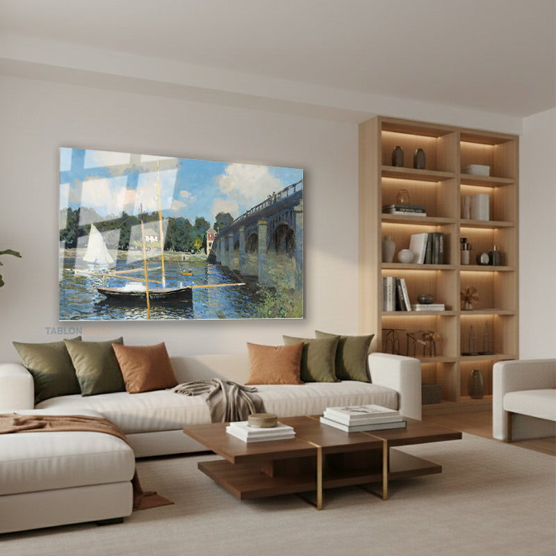 Yatay Cam Tablo Salon Duvar Tablosu Yatay Cam Koprumanzarasi2 Yeni Ev Hediyesi Ofis Tablosu