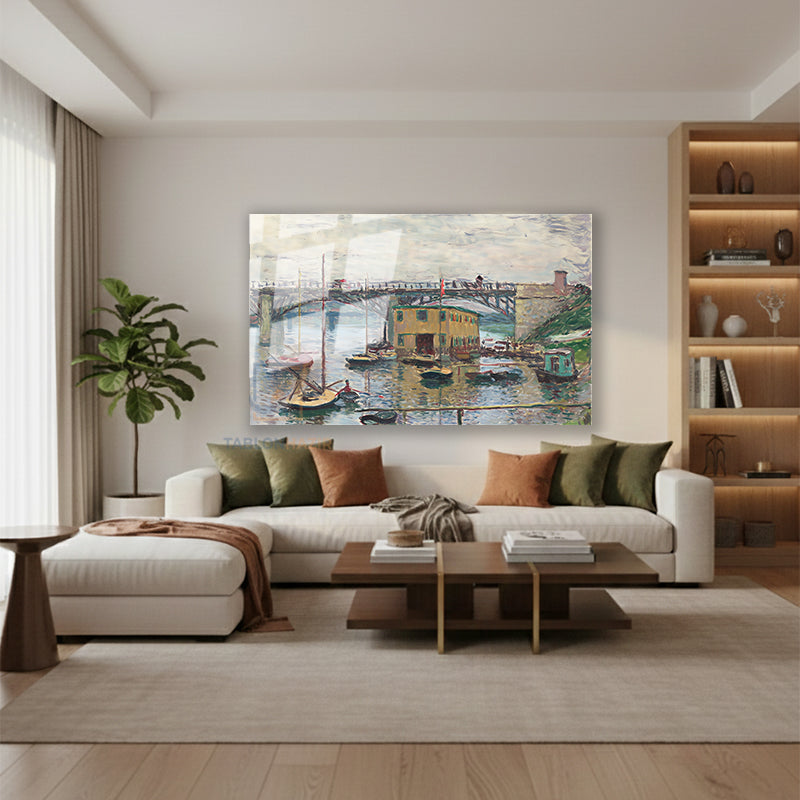 Yatay Cam Tablo Salon Duvar Tablosu Yatay Cam Koprumanzarasi3 Yeni Ev Hediyesi Ofis Tablosu