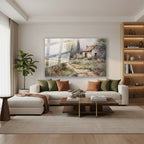 Yatay Cam Tablo Salon Duvar Tablosu Yatay Cam Koyevi2 Yeni Ev Hediyesi Ofis Tablosu