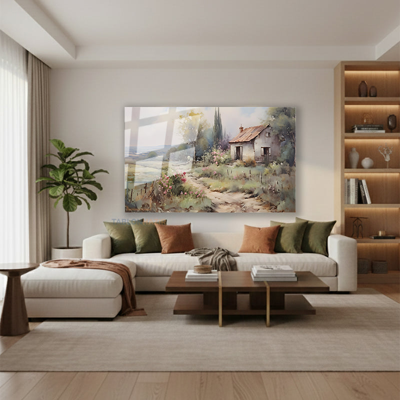 Yatay Cam Tablo Salon Duvar Tablosu Yatay Cam Koyevi2 Yeni Ev Hediyesi Ofis Tablosu