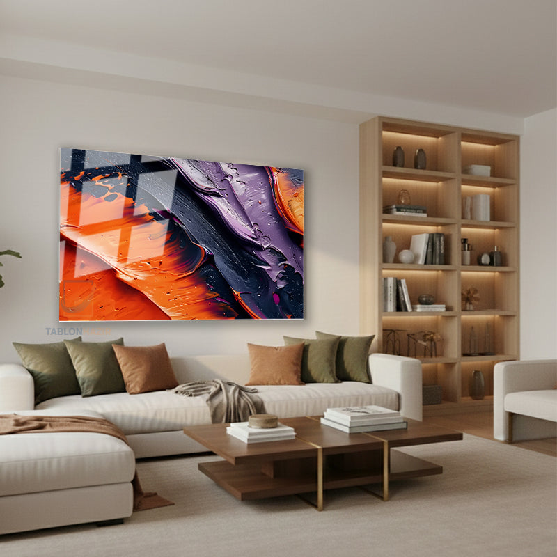 Yatay Cam Tablo Salon Duvar Tablosu Yatay Cam Koyurenkfircadarbeleri Yeni Ev Hediyesi Ofis Tablosu