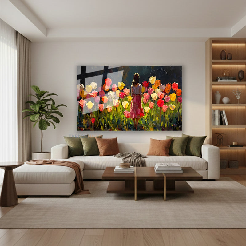 Yatay Cam Tablo Salon Duvar Tablosu Yatay Cam Kucukkizvelaleler Yeni Ev Hediyesi Ofis Tablosu