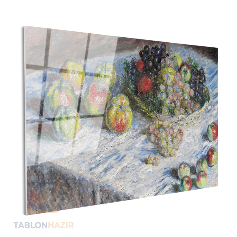 Yatay Cam Tablo Salon Duvar Tablosu Yatay Cam Naturmortmeyveler2 Yeni Ev Hediyesi Ofis Tablosu