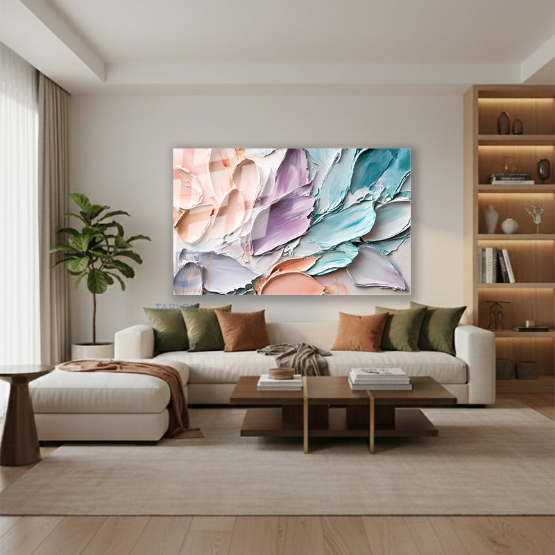 Yatay Cam Tablo Salon Duvar Tablosu Yatay Cam Pastelfircadarbeleri Yeni Ev Hediyesi Ofis Tablosu