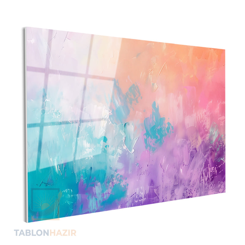 Yatay Cam Tablo Salon Duvar Tablosu Yatay Cam Pastelfircadarbeleri3 Yeni Ev Hediyesi Ofis Tablosu