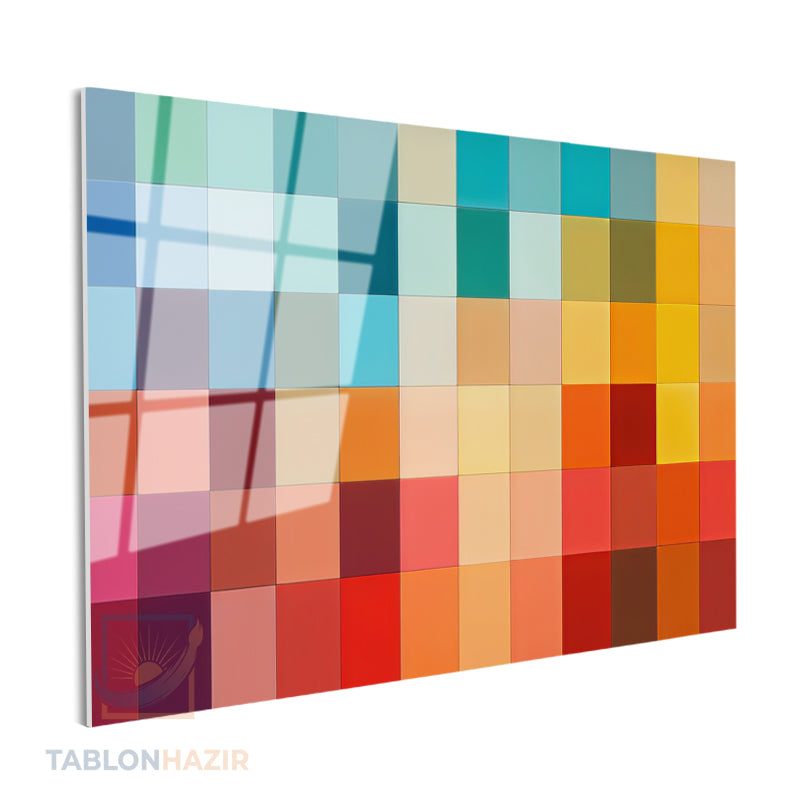 Yatay Cam Tablo Salon Duvar Tablosu Yatay Cam Renkkareleri Yeni Ev Hediyesi Ofis Tablosu