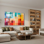 Yatay Cam Tablo Salon Duvar Tablosu Yatay Cam Renkkareleri Yeni Ev Hediyesi Ofis Tablosu