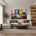 Yatay Cam Tablo Salon Duvar Tablosu Yatay Cam Renkkareleri2 Yeni Ev Hediyesi Ofis Tablosu