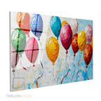 Yatay Cam Tablo Salon Duvar Tablosu Yatay Cam Renklibalonlar Yeni Ev Hediyesi Ofis Tablosu