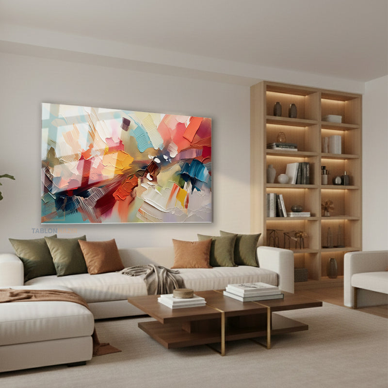 Yatay Cam Tablo Salon Duvar Tablosu Yatay Cam Renklifircadarbeleri2 Yeni Ev Hediyesi Ofis Tablosu