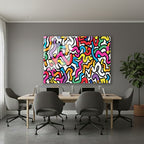 Yatay Cam Tablo Salon Duvar Tablosu Yatay Cam Renklikivrimlar Yeni Ev Hediyesi Ofis Tablosu