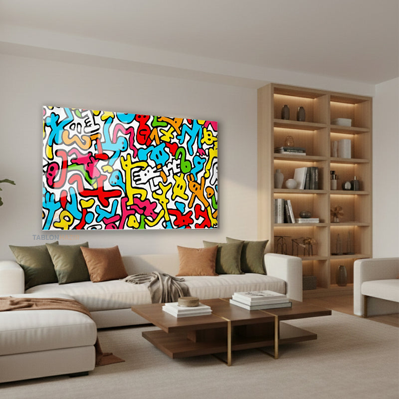 Yatay Cam Tablo Salon Duvar Tablosu Yatay Cam Renklikivrimlar3 Yeni Ev Hediyesi Ofis Tablosu