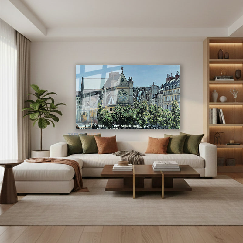 Yatay Cam Tablo Salon Duvar Tablosu Yatay Cam Sehirmanzarasi Yeni Ev Hediyesi Ofis Tablosu