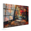 Yatay Cam Tablo Salon Duvar Tablosu Yatay Cam Sonbaharmanzarasi2 Yeni Ev Hediyesi Ofis Tablosu