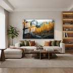 Yatay Cam Tablo Salon Duvar Tablosu Yatay Cam Sonbaharmanzarasi3 Yeni Ev Hediyesi Ofis Tablosu