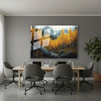 Yatay Cam Tablo Salon Duvar Tablosu Yatay Cam Sonbaharmanzarasi3 Yeni Ev Hediyesi Ofis Tablosu