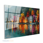 Yatay Cam Tablo Salon Duvar Tablosu Yatay Cam Sonbaharmanzarasi4 Yeni Ev Hediyesi Ofis Tablosu