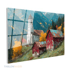 Yatay Cam Tablo Salon Duvar Tablosu Yatay Cam Sonbaharmanzarasi5 Yeni Ev Hediyesi Ofis Tablosu