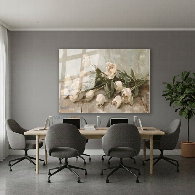 Yatay Cam Tablo Salon Duvar Tablosu Yatay Cam Soyutciceksanati4 Yeni Ev Hediyesi Ofis Tablosu