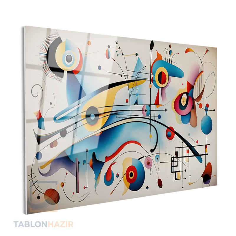 Yatay Cam Tablo Salon Duvar Tablosu Yatay Cam Soyutgeometriksanat6 Yeni Ev Hediyesi Ofis Tablosu