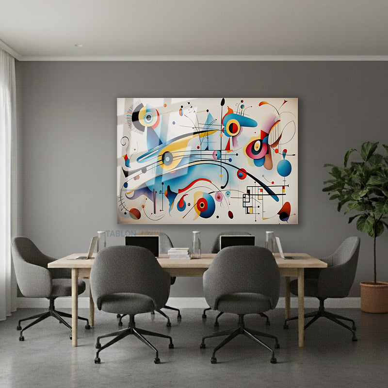 Yatay Cam Tablo Salon Duvar Tablosu Yatay Cam Soyutgeometriksanat6 Yeni Ev Hediyesi Ofis Tablosu