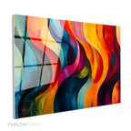 Yatay Cam Tablo Salon Duvar Tablosu Yatay Cam Soyutgeometriksanat9 Yeni Ev Hediyesi Ofis Tablosu