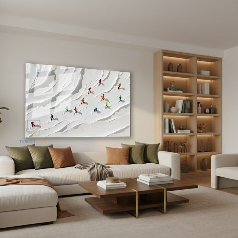 Yatay Cam Tablo Salon Duvar Tablosu Yatay Cam Soyutkayakcilar Yeni Ev Hediyesi Ofis Tablosu
