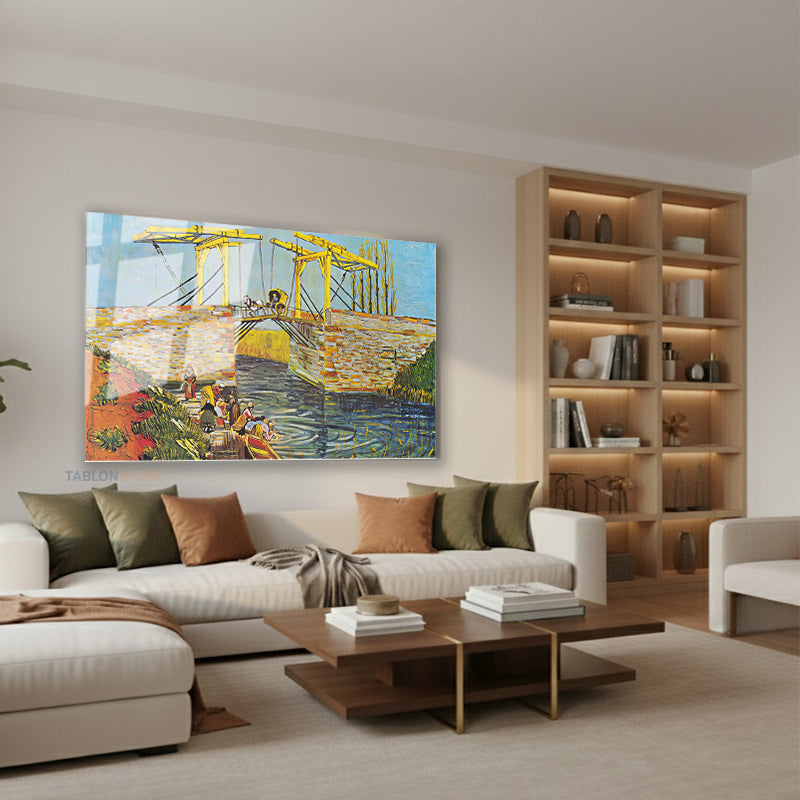 Yatay Cam Tablo Salon Duvar Tablosu Yatay Cam Soyutmanzara2 Yeni Ev Hediyesi Ofis Tablosu