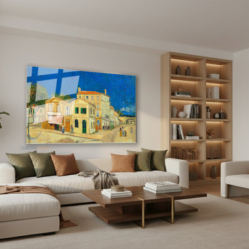 Yatay Cam Tablo Salon Duvar Tablosu Yatay Cam Soyutmanzara3 Yeni Ev Hediyesi Ofis Tablosu