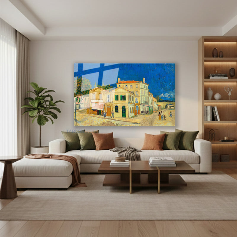 Yatay Cam Tablo Salon Duvar Tablosu Yatay Cam Soyutmanzara3 Yeni Ev Hediyesi Ofis Tablosu