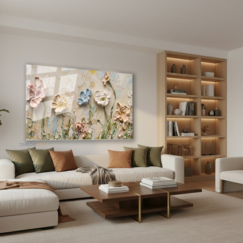 Yatay Cam Tablo Salon Duvar Tablosu Yatay Cam Soyutsanat7 Yeni Ev Hediyesi Ofis Tablosu