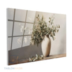 Yatay Cam Tablo Salon Duvar Tablosu Yatay Cam Vazodacicekler2 Yeni Ev Hediyesi Ofis Tablosu