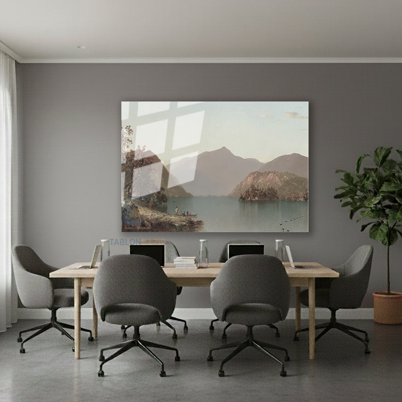 Yatay Cam Tablo Salon Duvar Tablosu Yatay Cam Vintagedaggolmanzarasi Yeni Ev Hediyesi Ofis Tablosu