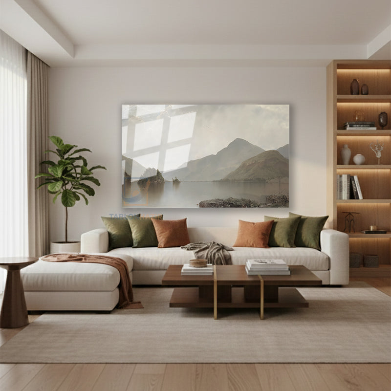 Yatay Cam Tablo Salon Duvar Tablosu Yatay Cam Vintagedaggolmanzarasi2 Yeni Ev Hediyesi Ofis Tablosu