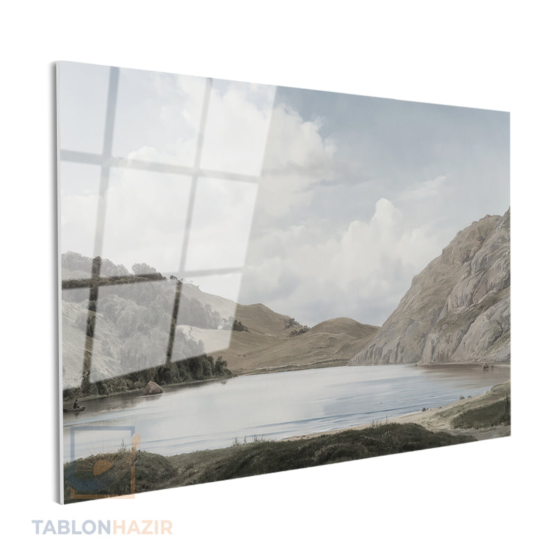 Yatay Cam Tablo Salon Duvar Tablosu Yatay Cam Vintagedaggolmanzarasi3 Yeni Ev Hediyesi Ofis Tablosu