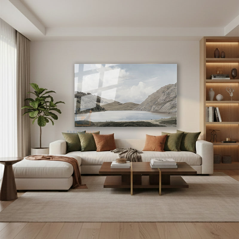 Yatay Cam Tablo Salon Duvar Tablosu Yatay Cam Vintagedaggolmanzarasi3 Yeni Ev Hediyesi Ofis Tablosu