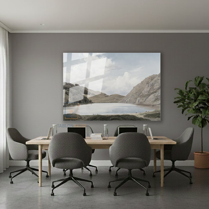 Yatay Cam Tablo Salon Duvar Tablosu Yatay Cam Vintagedaggolmanzarasi3 Yeni Ev Hediyesi Ofis Tablosu