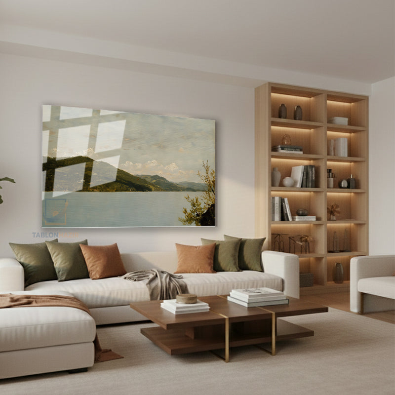 Yatay Cam Tablo Salon Duvar Tablosu Yatay Cam Vintagedaggolmanzarasi4 Yeni Ev Hediyesi Ofis Tablosu