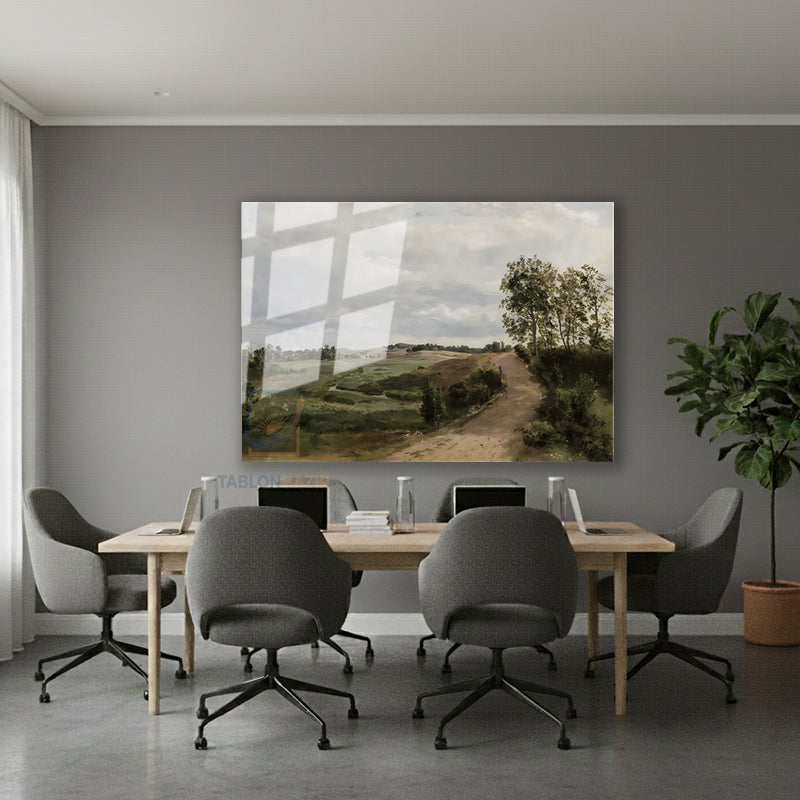 Yatay Cam Tablo Salon Duvar Tablosu Yatay Cam Vintagedogamanzarasi Yeni Ev Hediyesi Ofis Tablosu