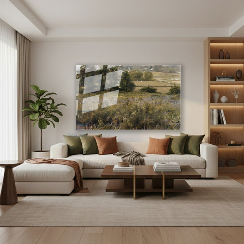 Yatay Cam Tablo Salon Duvar Tablosu Yatay Cam Vintagedogamanzarasi2 Yeni Ev Hediyesi Ofis Tablosu
