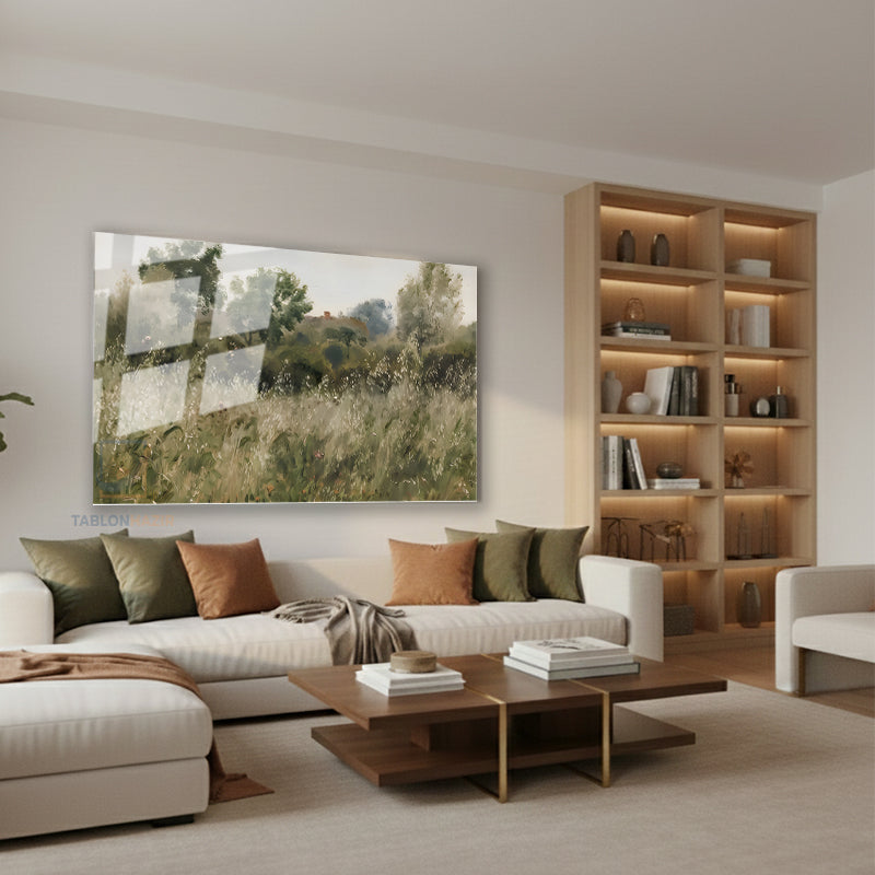 Yatay Cam Tablo Salon Duvar Tablosu Yatay Cam Vintagedogamanzarasi3 Yeni Ev Hediyesi Ofis Tablosu