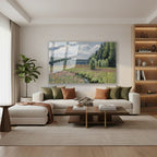 Yatay Cam Tablo Salon Duvar Tablosu Yatay Cam Vintagedogamanzarasi4 Yeni Ev Hediyesi Ofis Tablosu